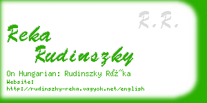 reka rudinszky business card